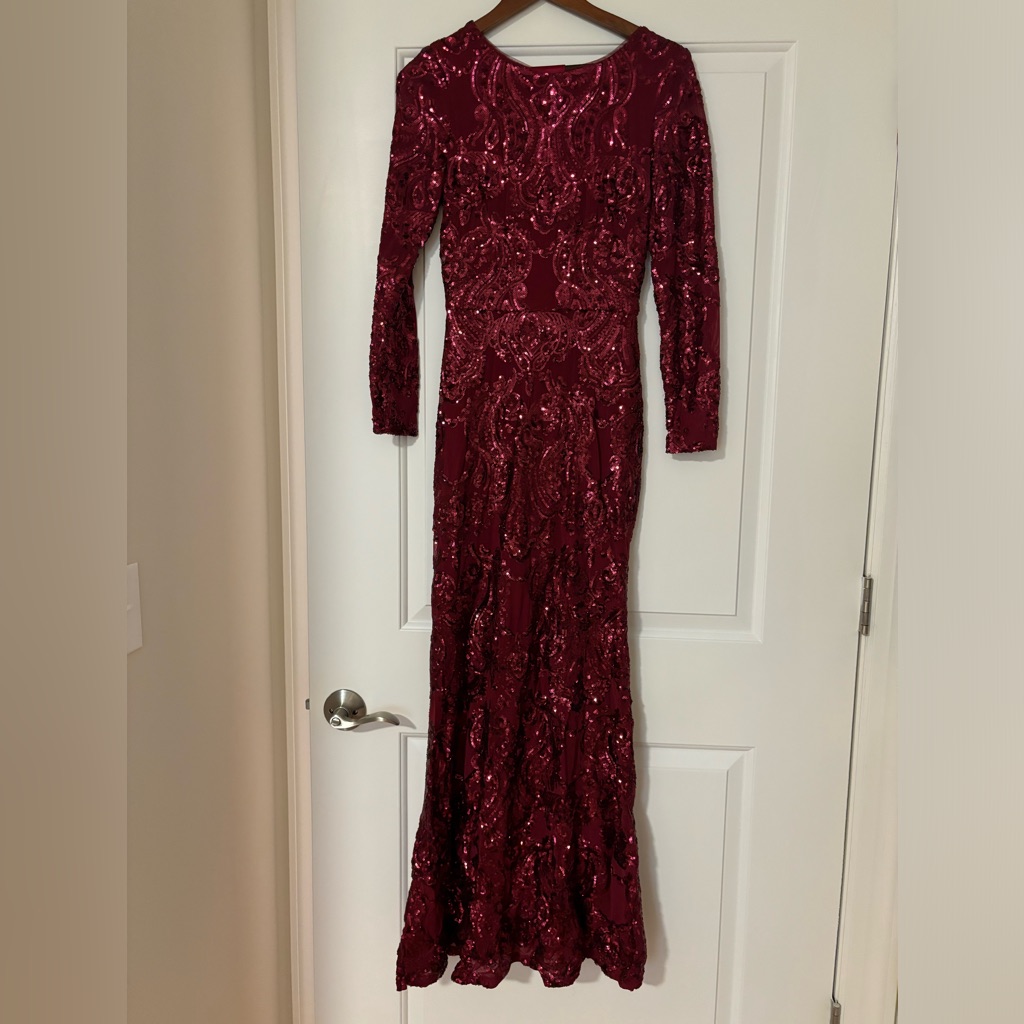 Ruby Red Sequin Gown